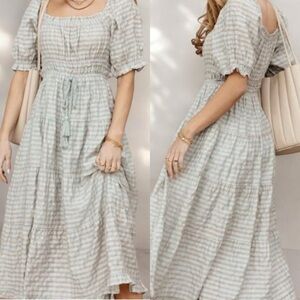 Moon River Poplin Puff Sleeve Dress XS